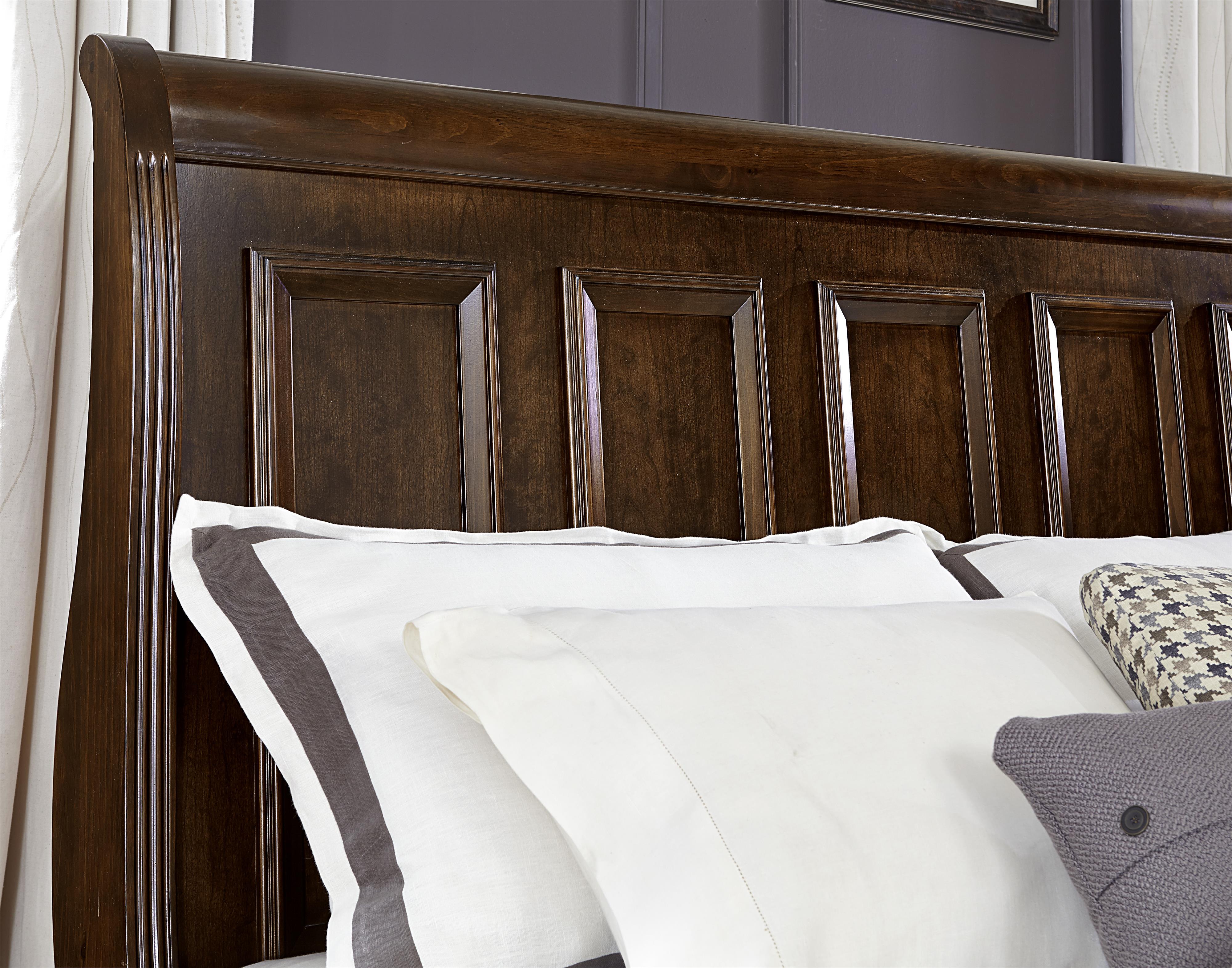 Vaughan Bassett Woodlands Transitional King Sleigh Storage Bed with 2